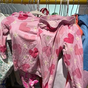 Posh Peanut Pink Heart Pajama Set